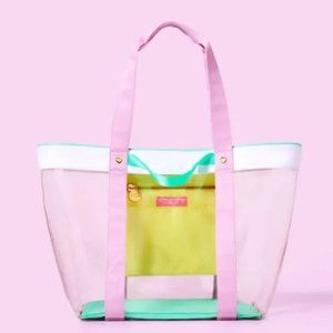 Stoney Clover Lane X Target Iridescent Clear Lavender Beach Tote Bag NEW